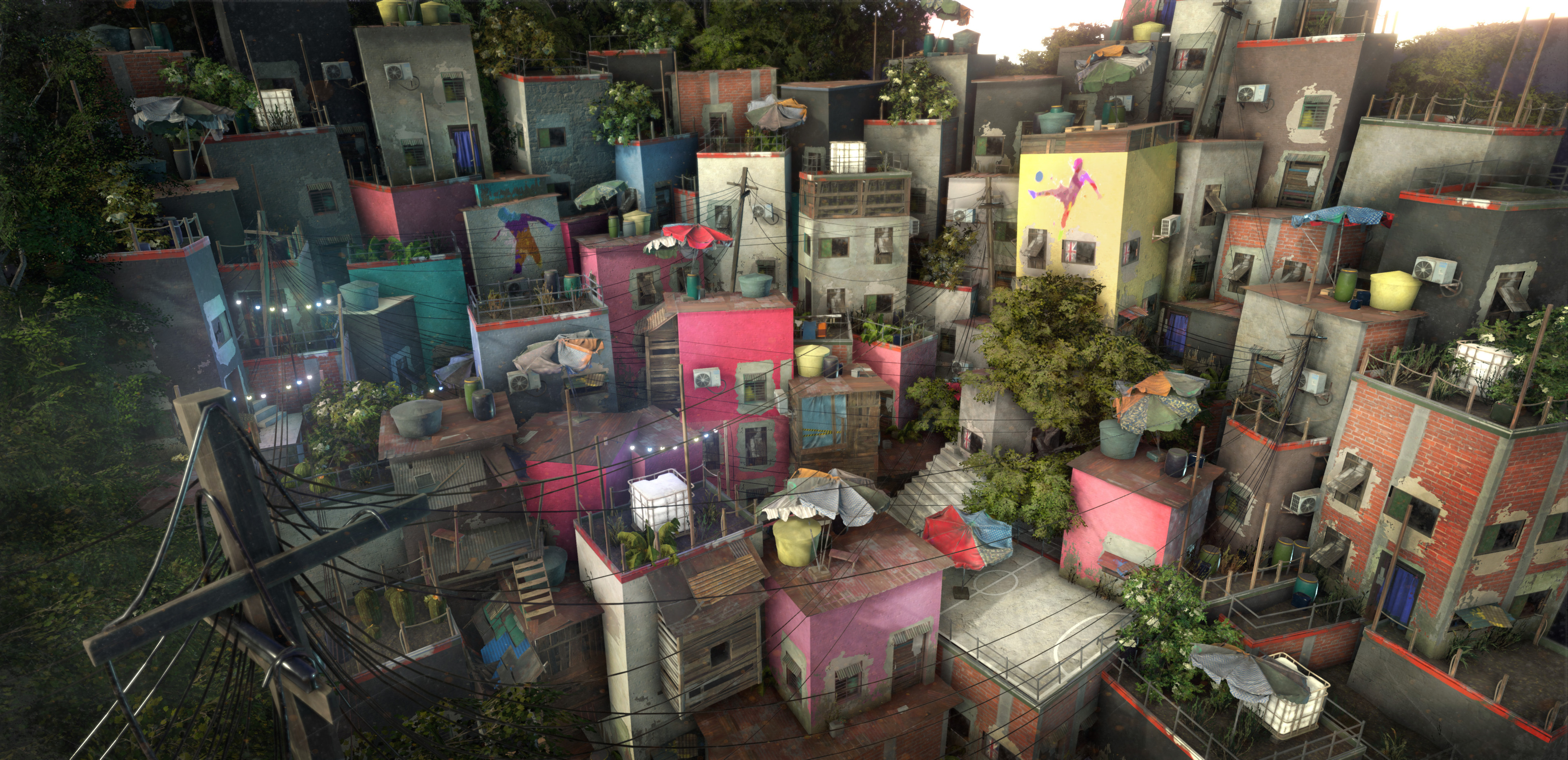 Artstation Unity Houdini E Procedural Favela Marina