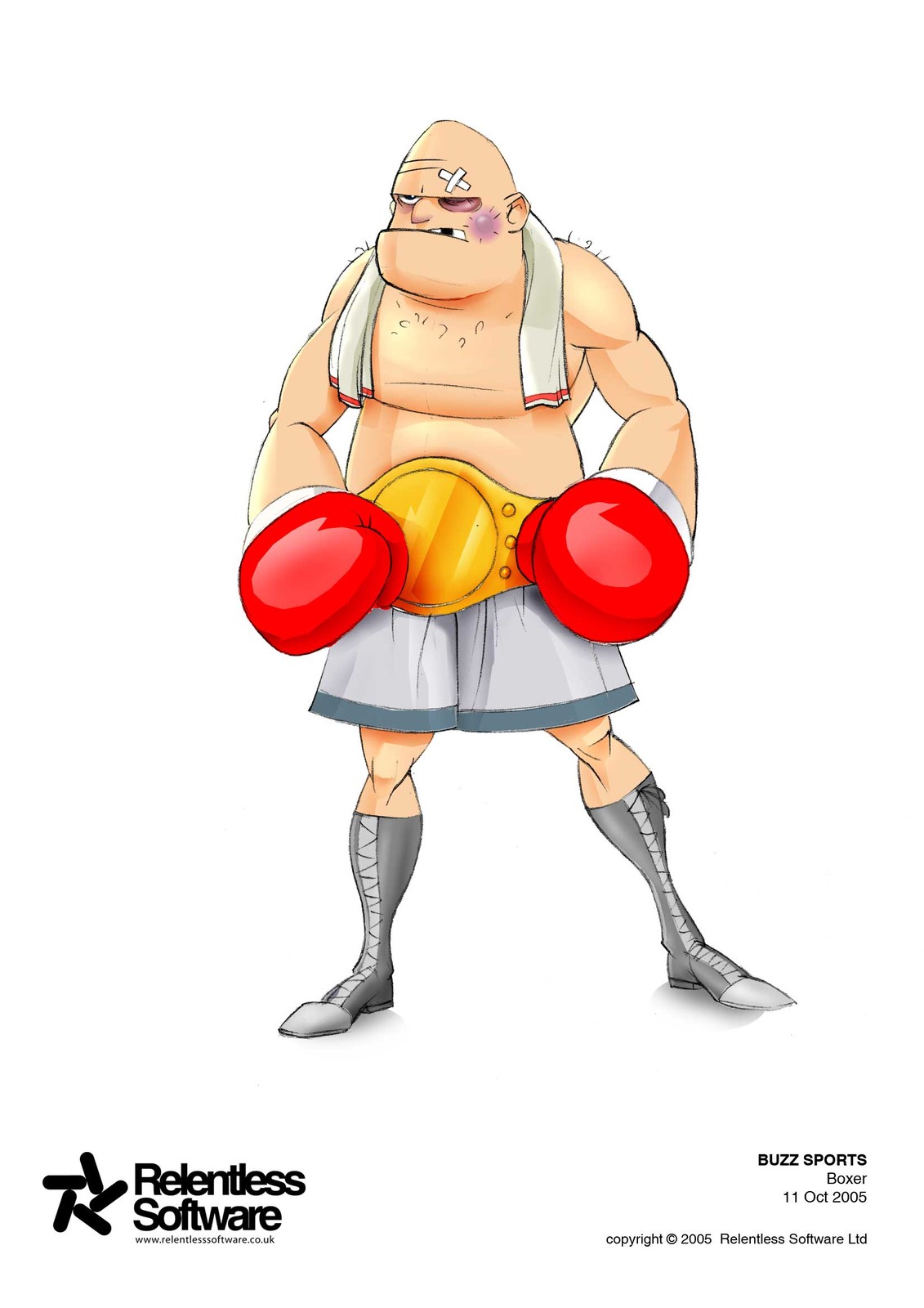 Boxer player concept for BUZZ Game.

