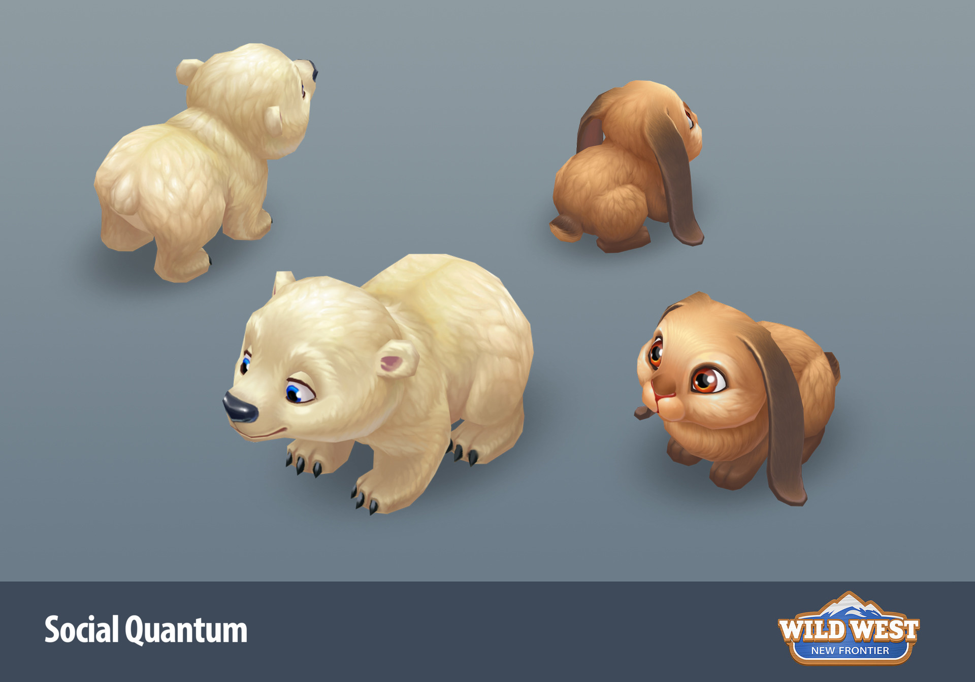 ArtStation - white teddy bear \ rabbit