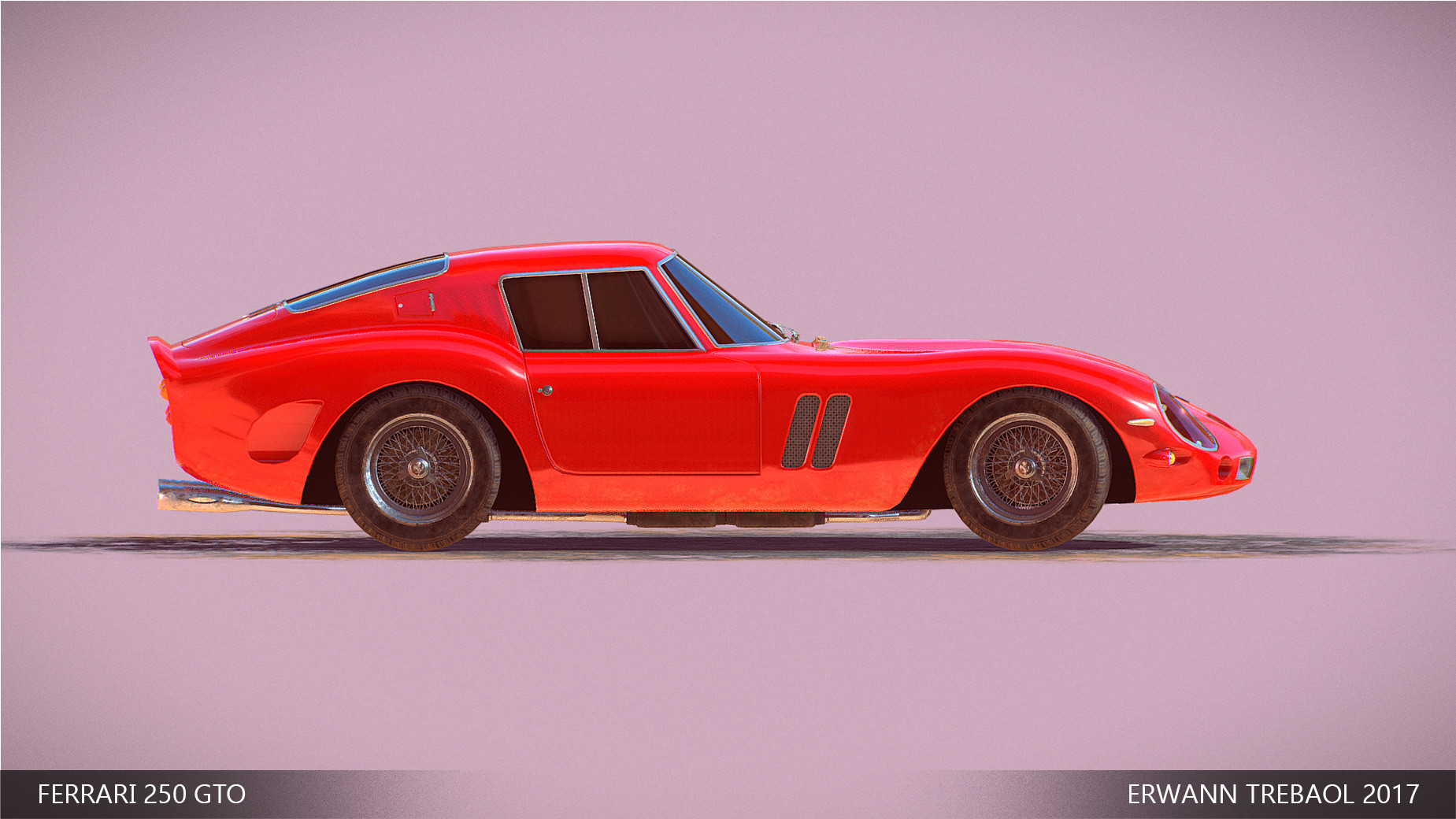 Artstation Ferrari 250 Gto 1962 Erwann Trebaol