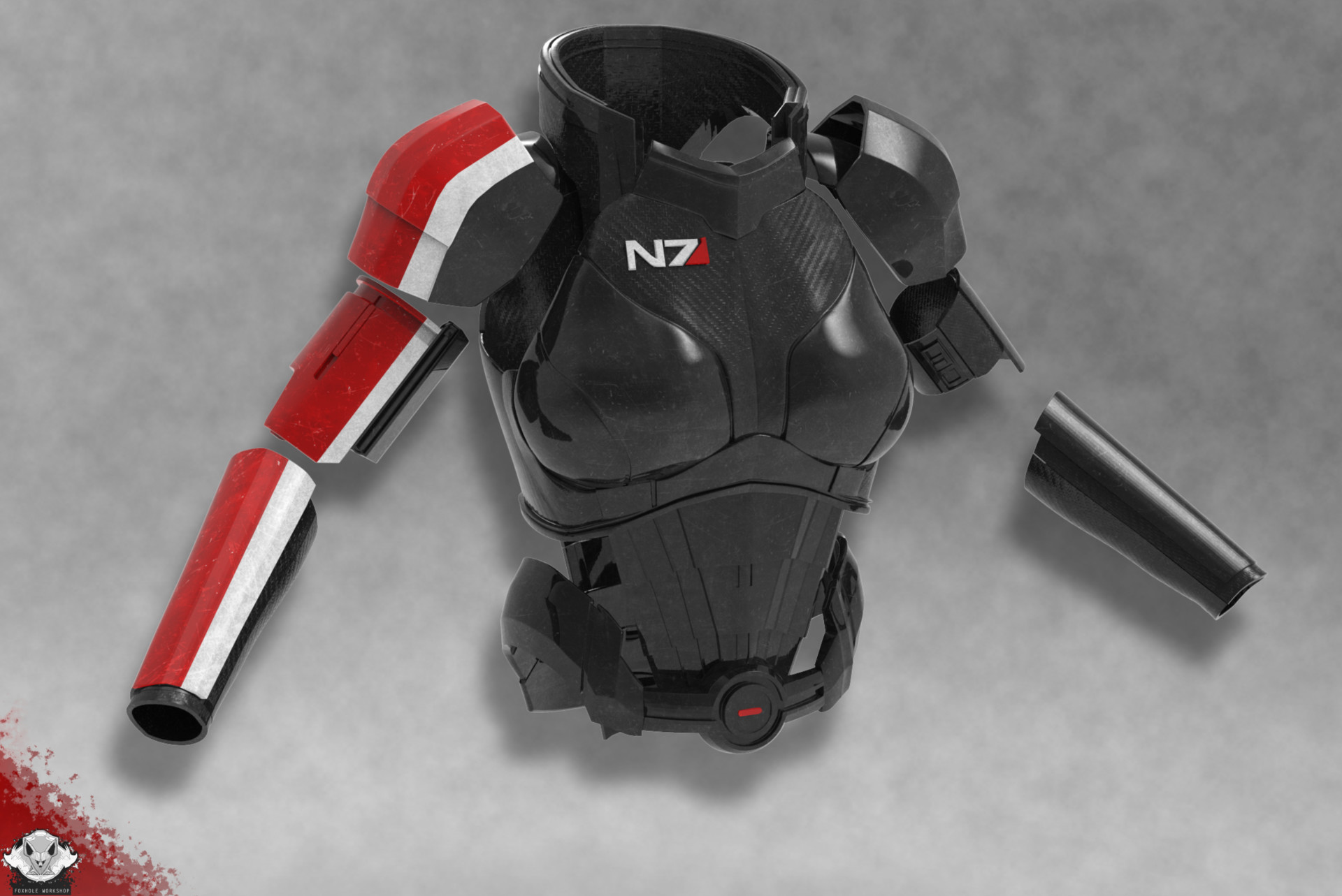 Artstation Mass Effect 2 Female Shepard Upper Armor Orhun Balsizan