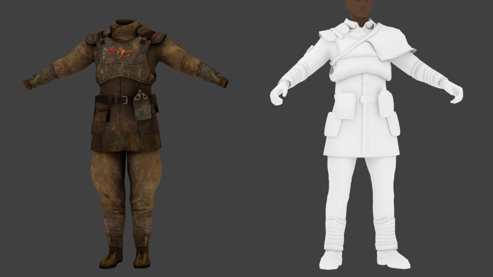 Comparison to Outfit model from New Vegas 2