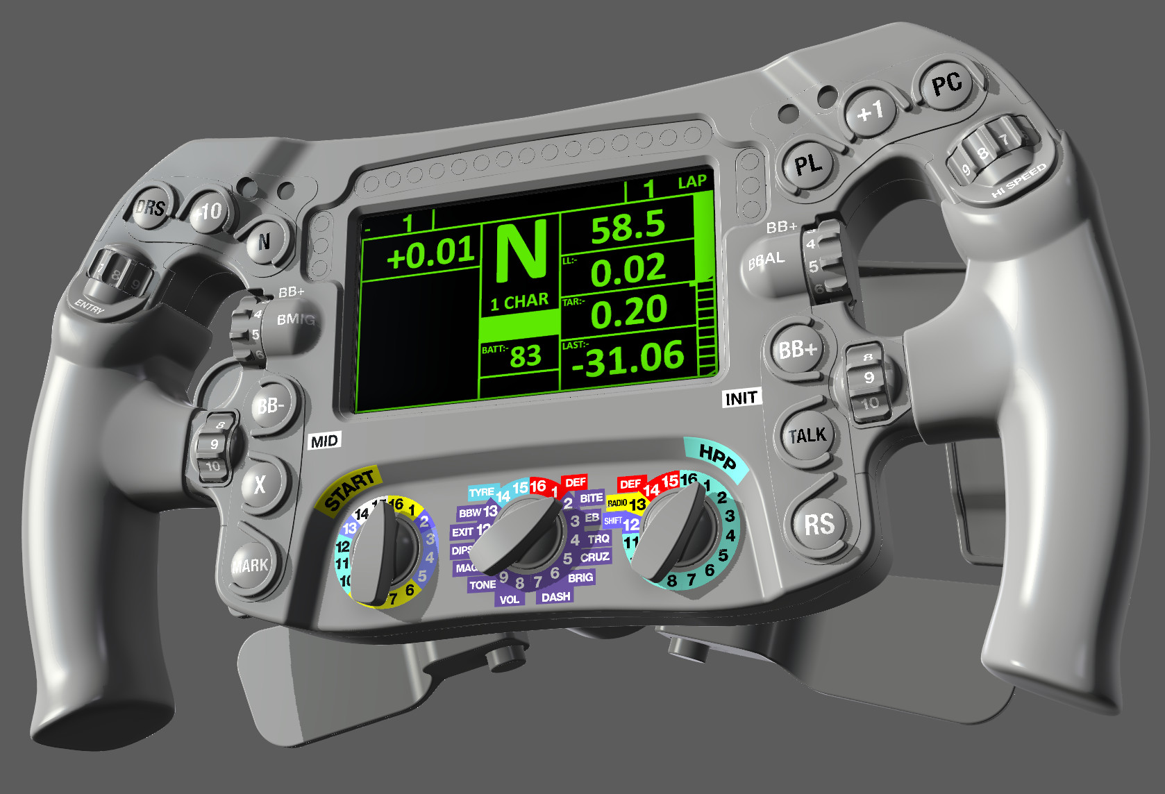 Djordje Jovanovic Mercedes W07 F1 Steering Wheel