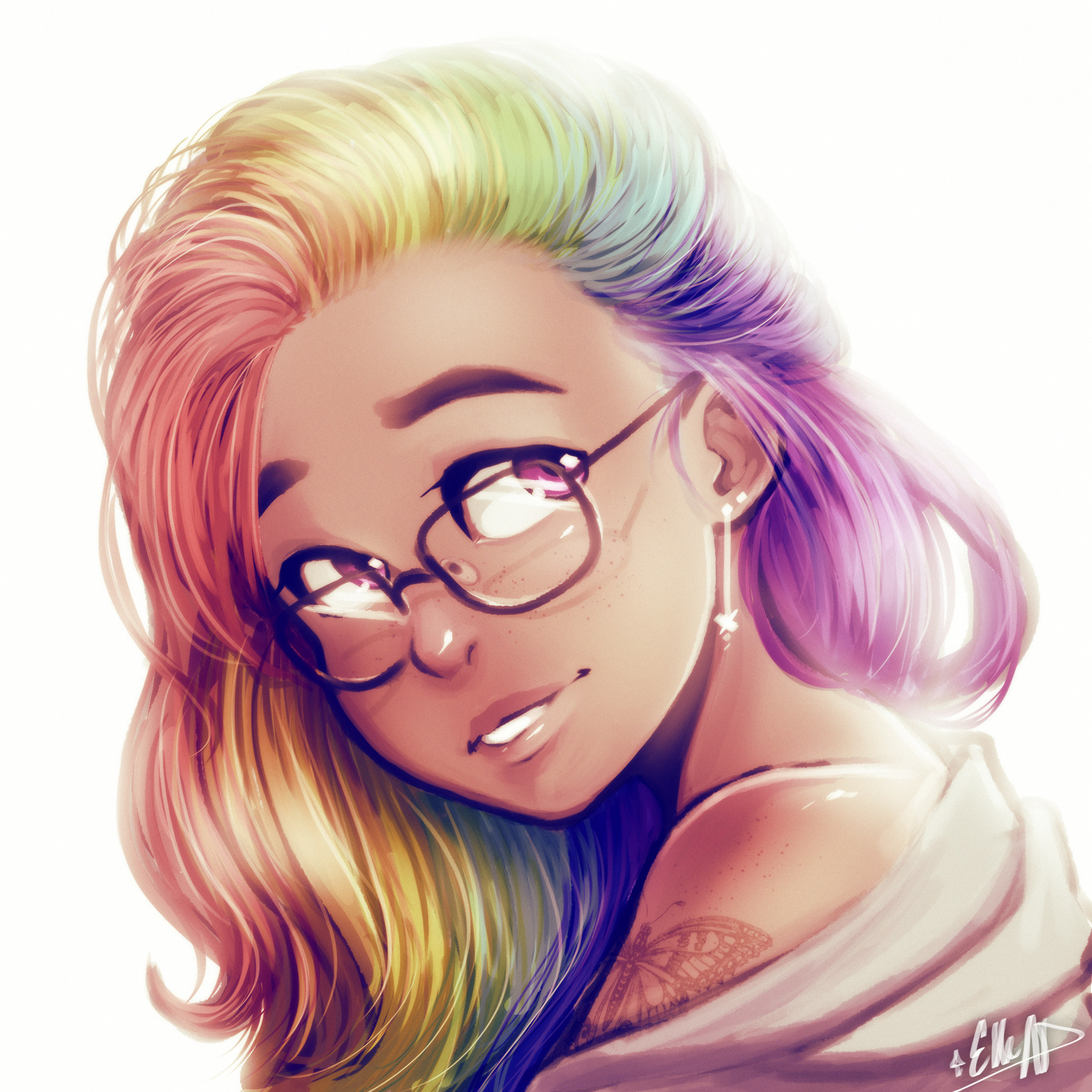 ArtStation - Rainbow Hair