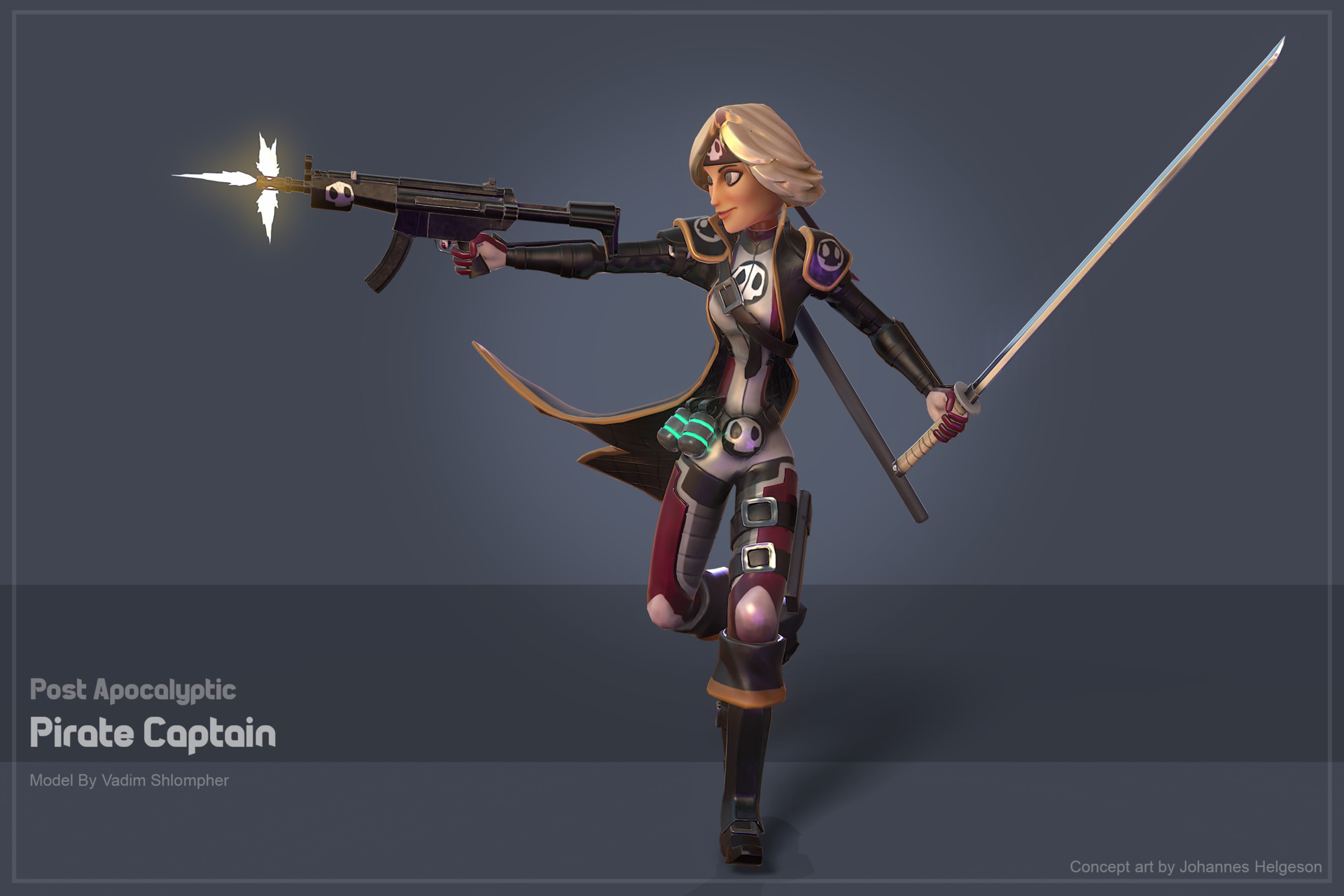 Artstation Post Apocalyptic Pirate Captain Vadim Shlompher