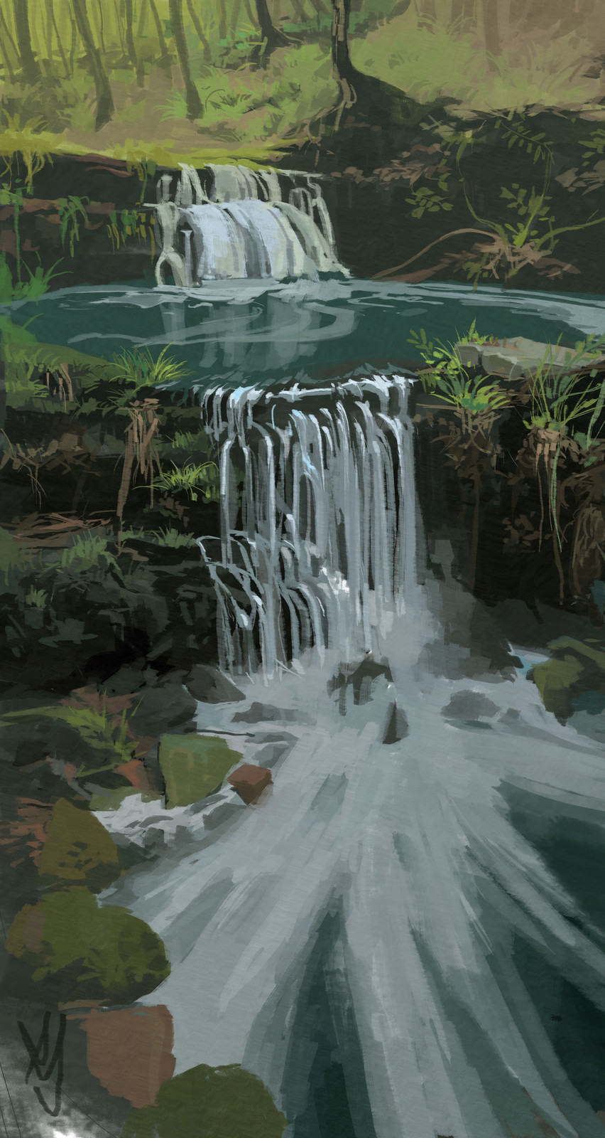 Artstation W A T T E R F A L L Tae Rang Ha