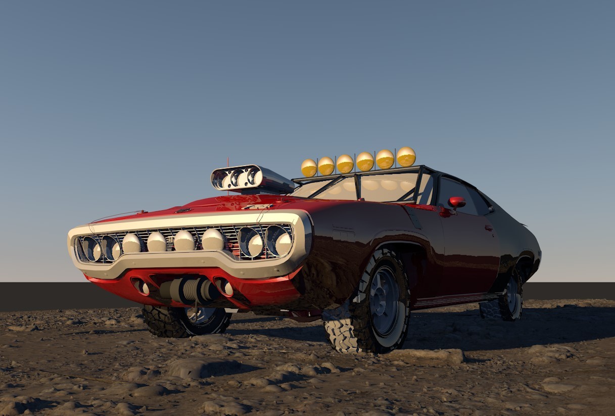 Artstation Shatter Plymouth Gtx 3d Model Laszlo Ven