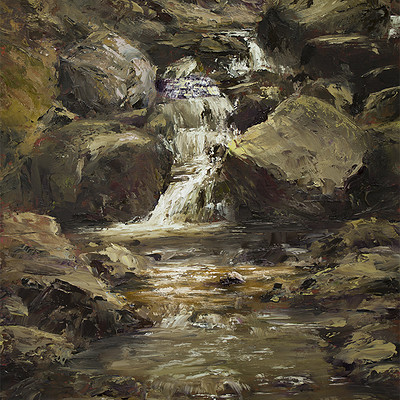 Waterfall II - for sale 11.8x15.7"