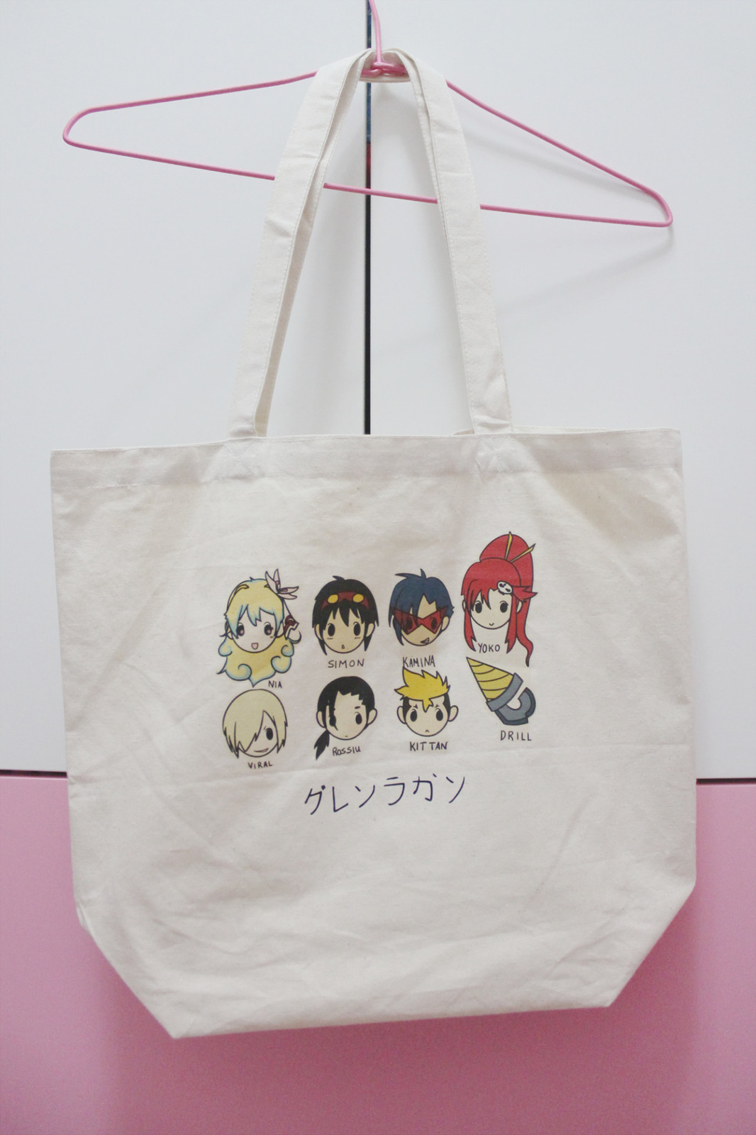 Tear Res. Gurren Lagann Chibi Cast Canvas Bag (Custom Design)