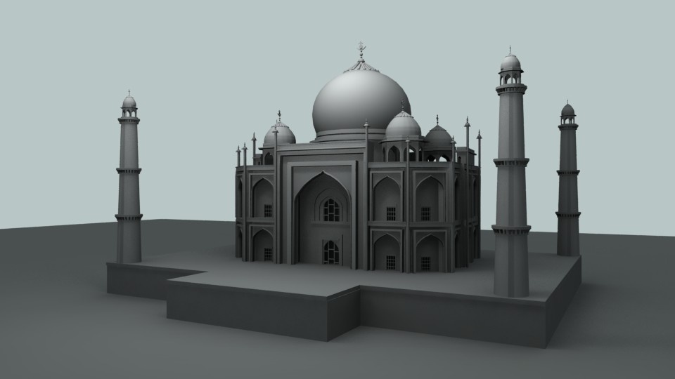 Artstation Side View Of 3d Taj Mahal Suparna Hom Choudhury