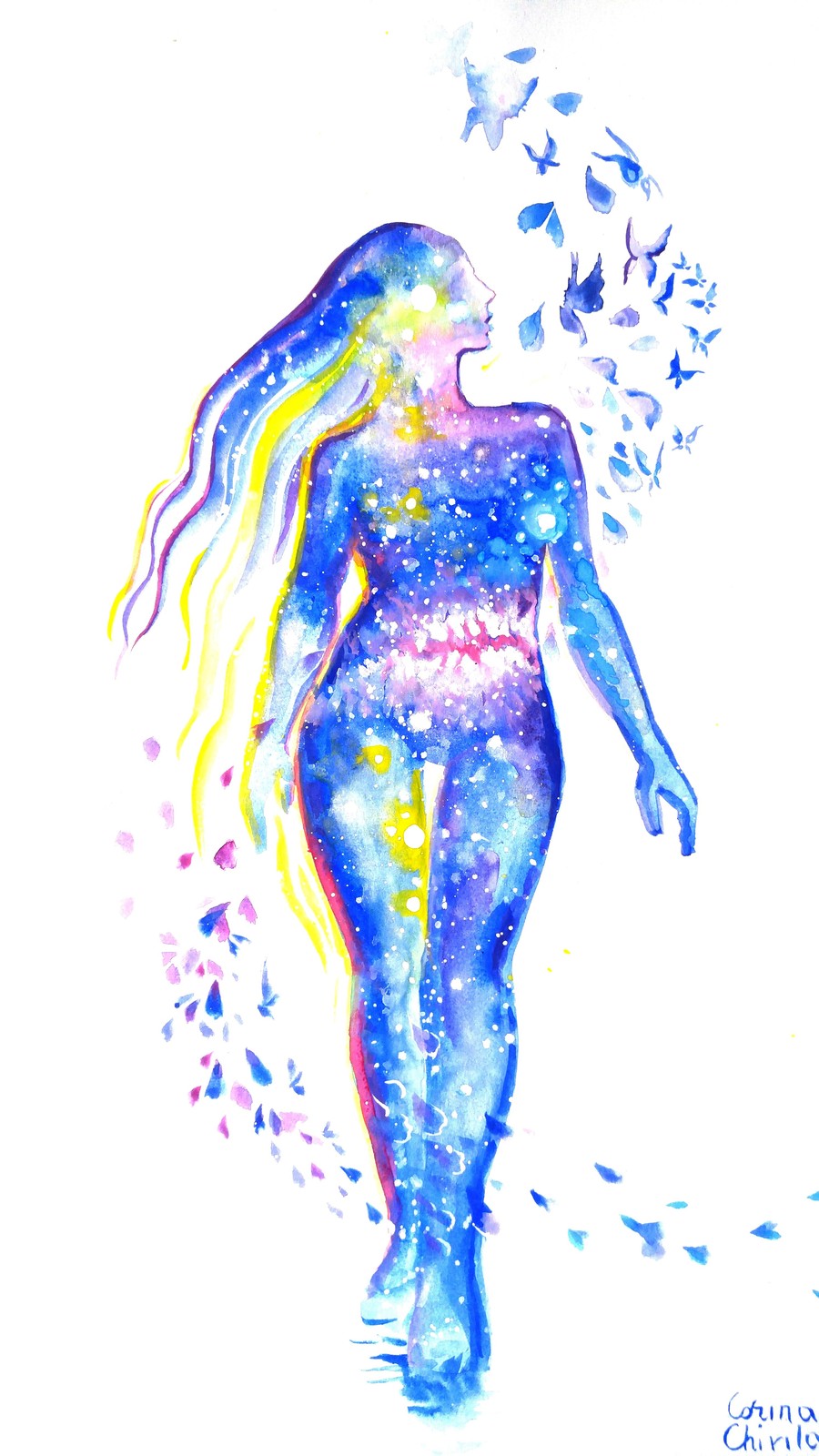 Artstation Universe Inside The Silhouette Of A Woman Corina Chirila