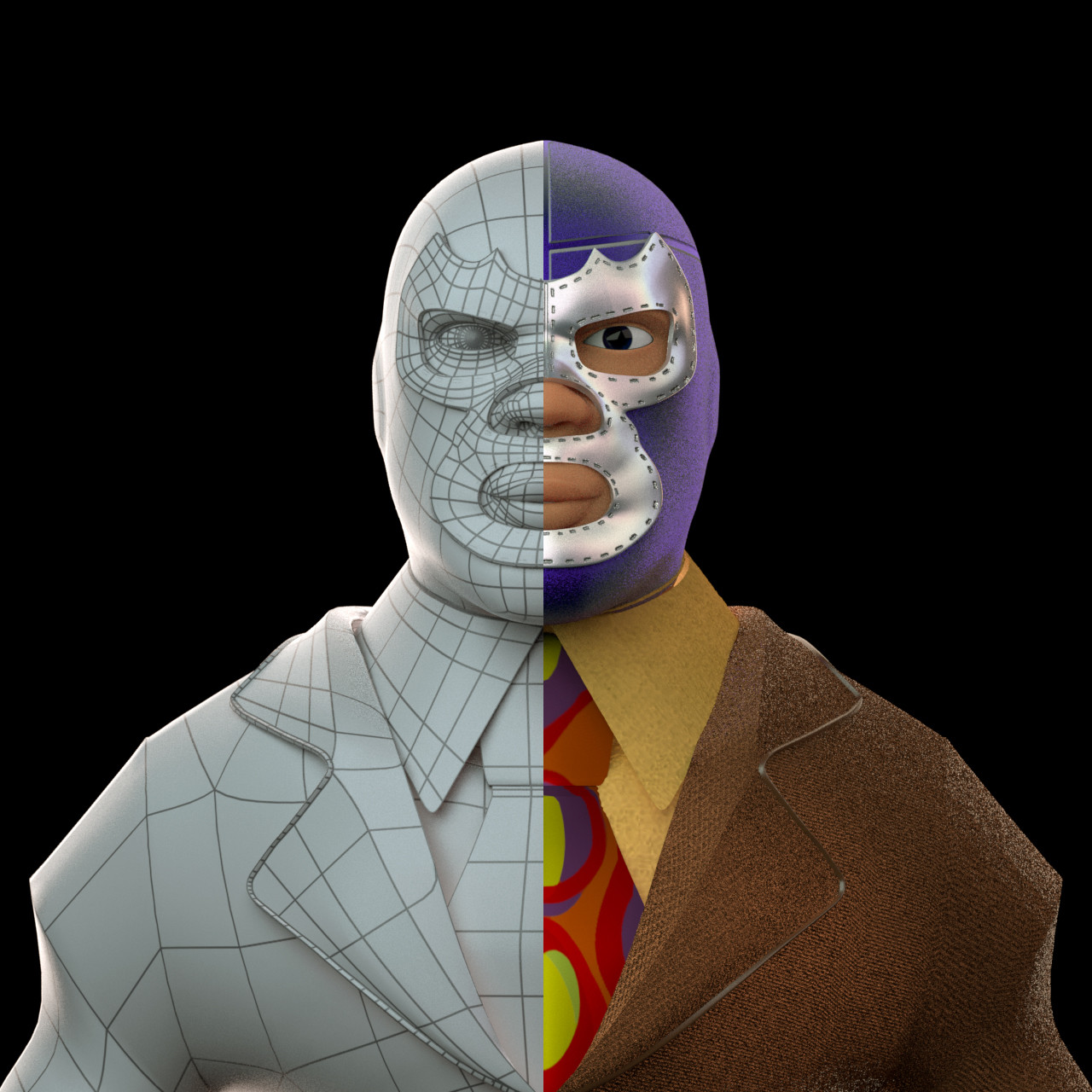 Artstation El Santo Y Blue Demon V S Los Tacos De Suaperro