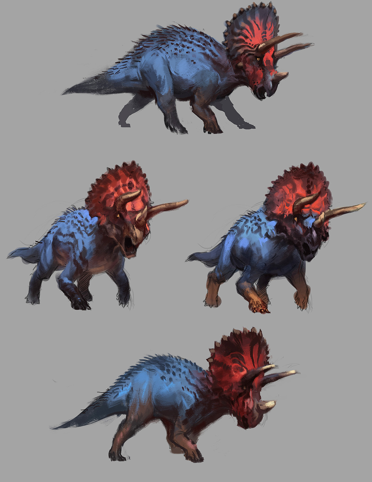 Triceratops variants sketches