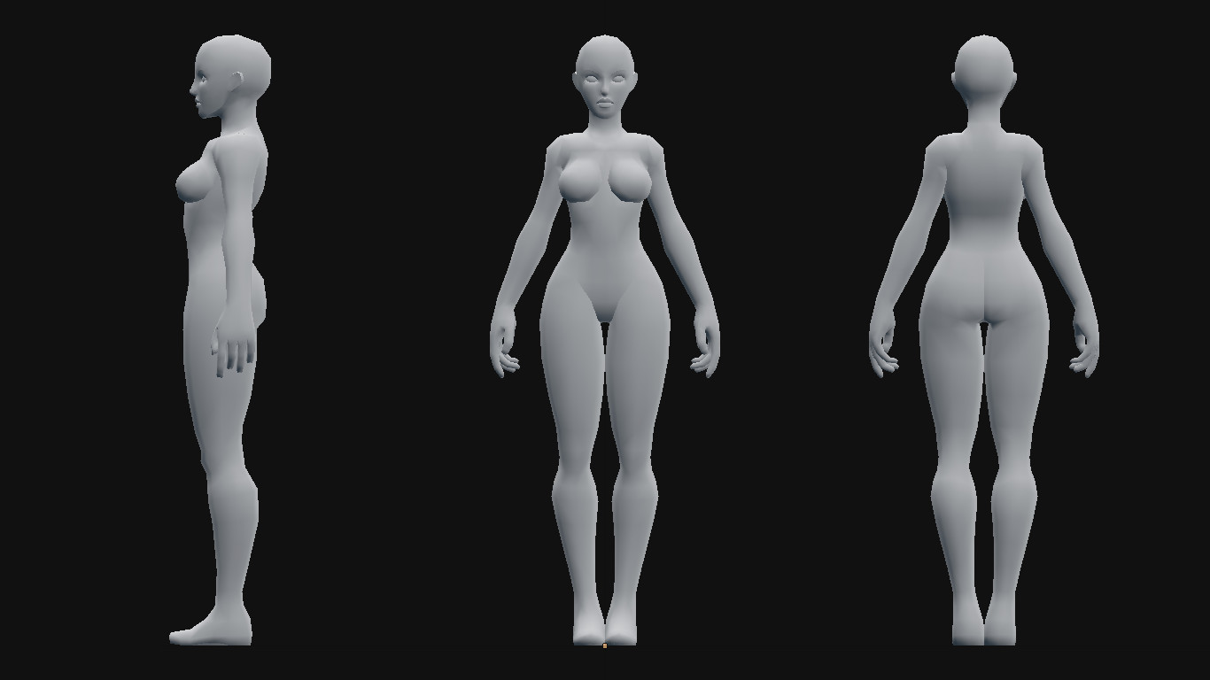 Andrew Chacon Low Poly Female Base Mesh Speed up your workflow by using this customizable basemesh. andrew chacon low poly female base mesh