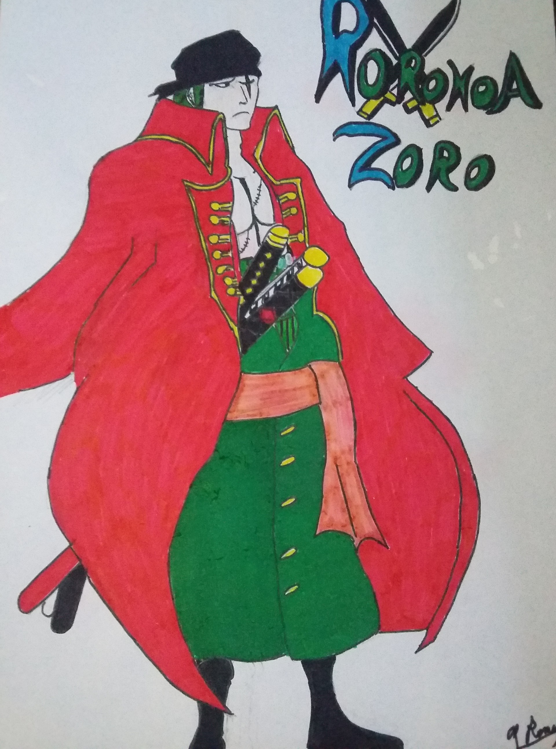 zoro one piece new world drawing