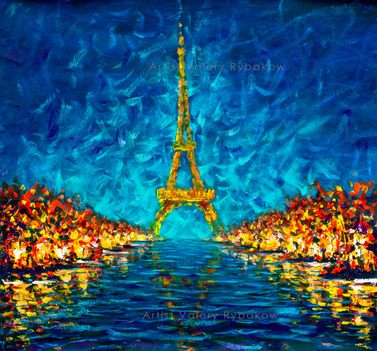 Artstation Artwork For Sale The Night Eiffel Tower Paris Is