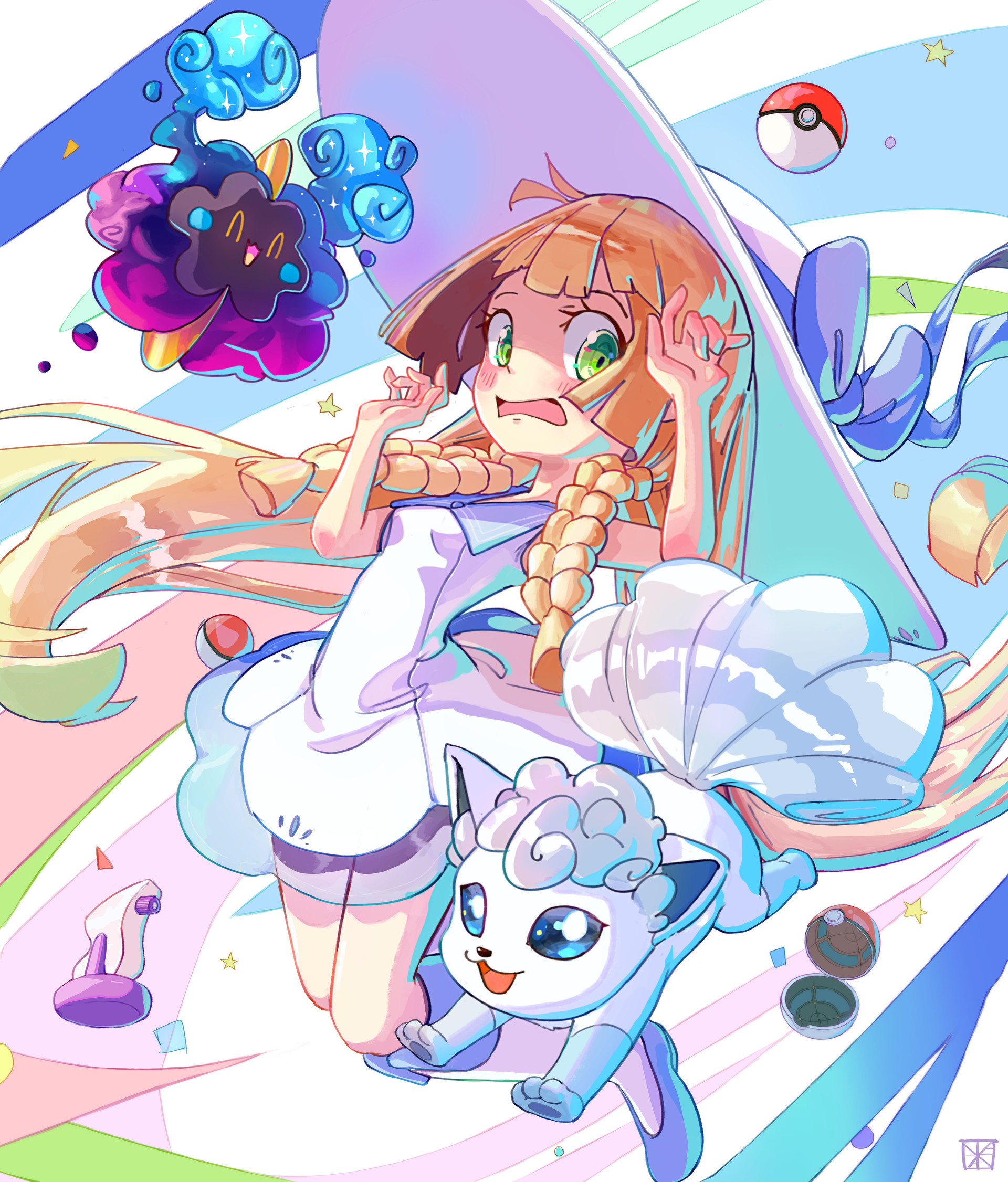Artstation Pokemon Lillie Nathan Chan