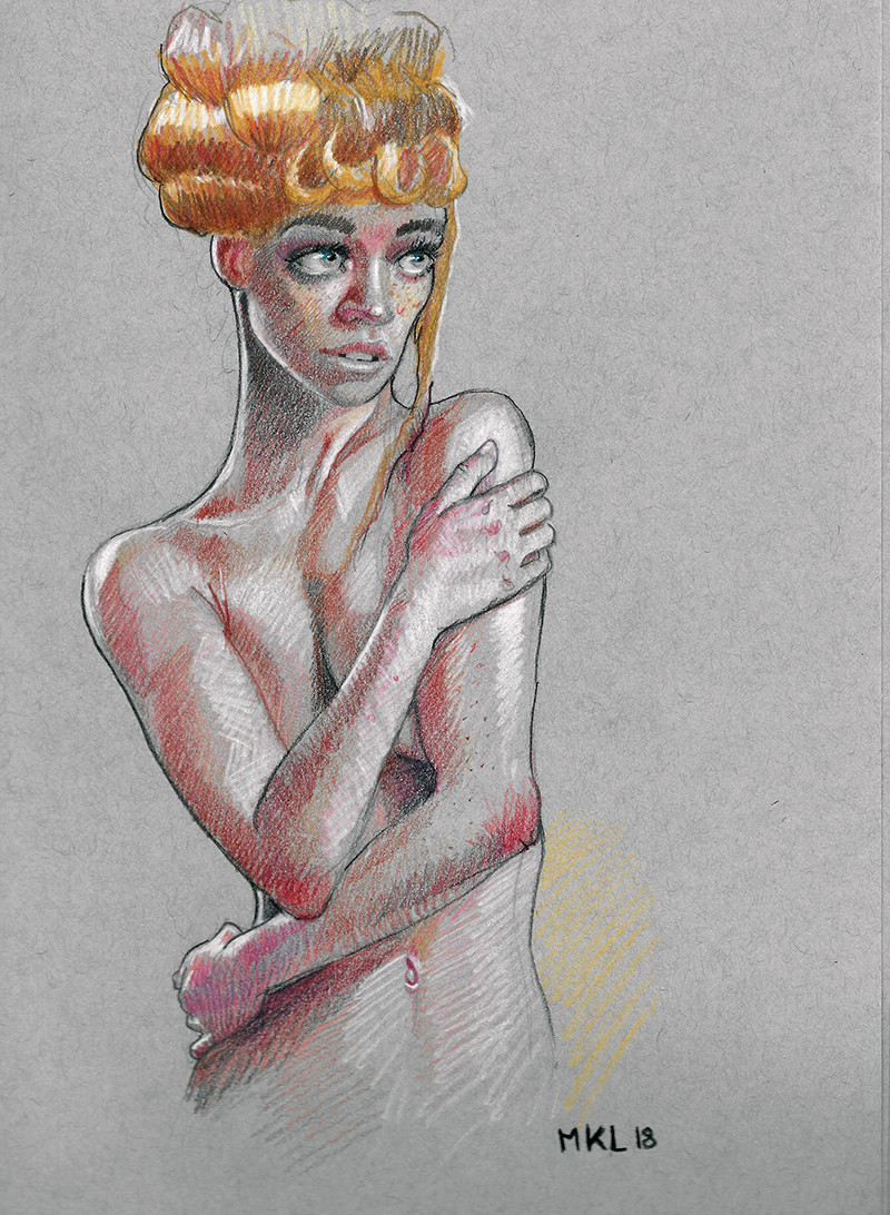 Girls (colored pencils)