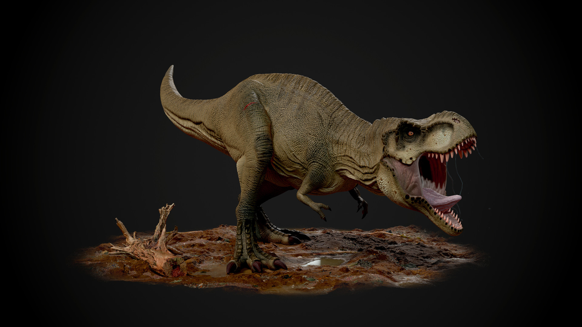 T-Rex Jurassic Park fan art , Massimo Ribattezzato.