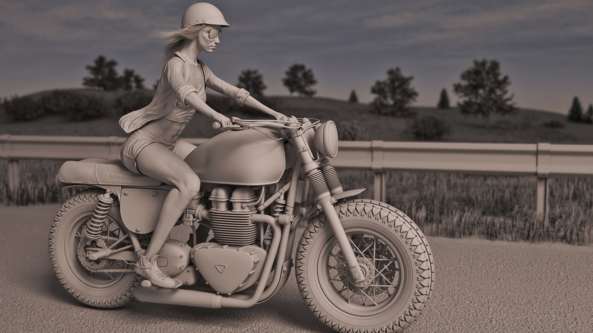ukasz Derda Woman on bobber