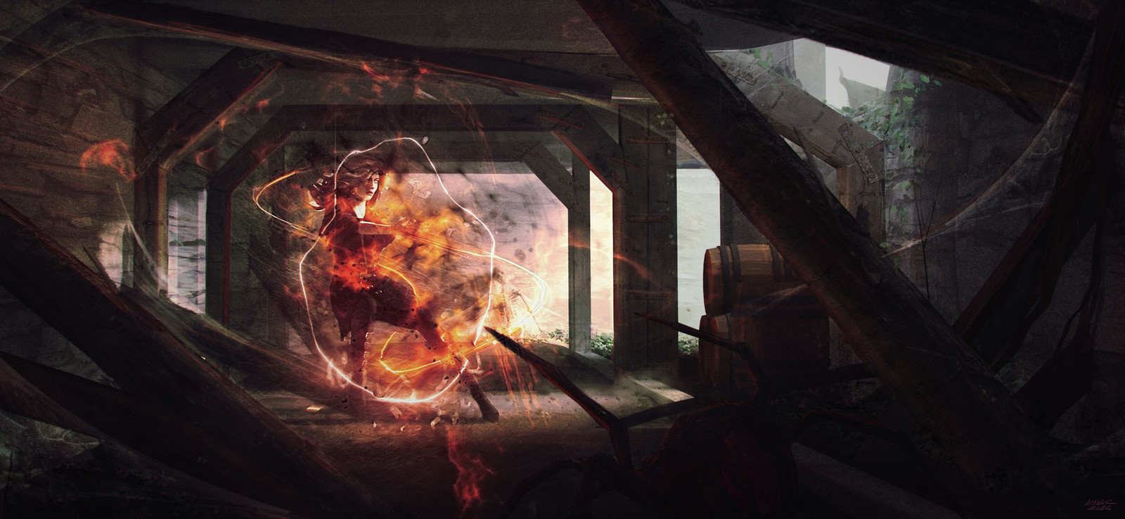 Spider fight: Hellfire Shield
