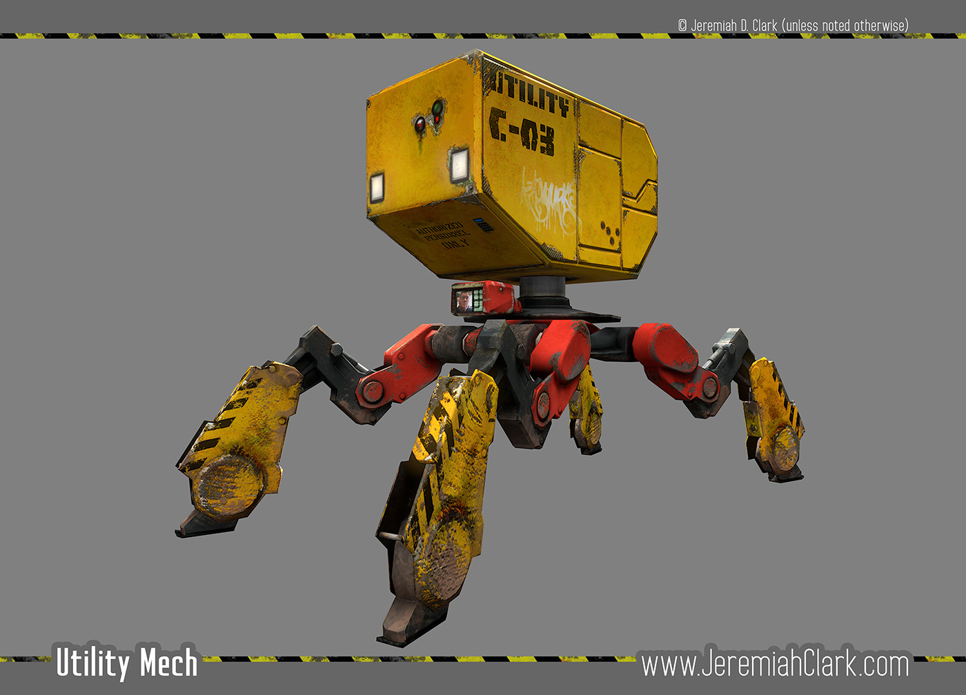 Utility Mech - Capture from Marmoset Toolbag 2