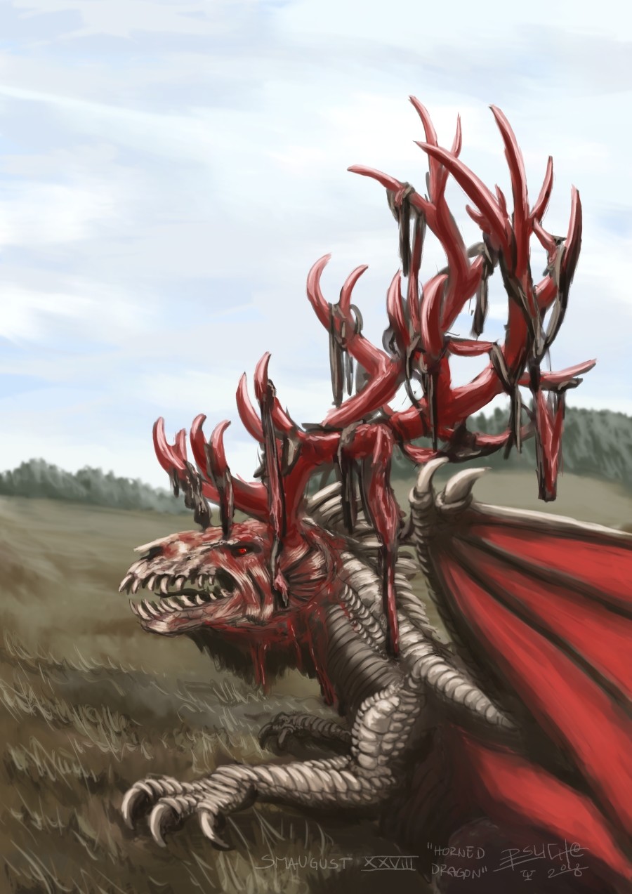 Smaugust 28 "Horned Dragon"