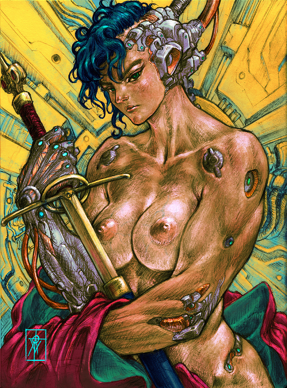 digitally coloured artwork