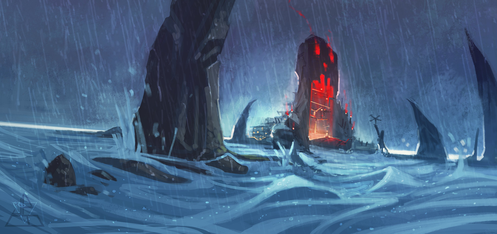Unused concept for the Orcans' lair.