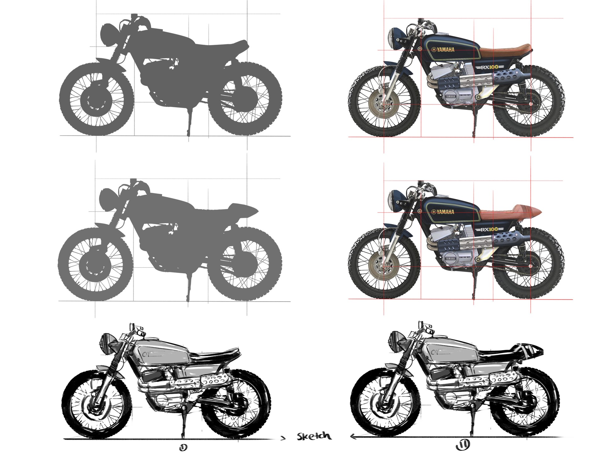 Yamaha rx 100 scrambler cheap