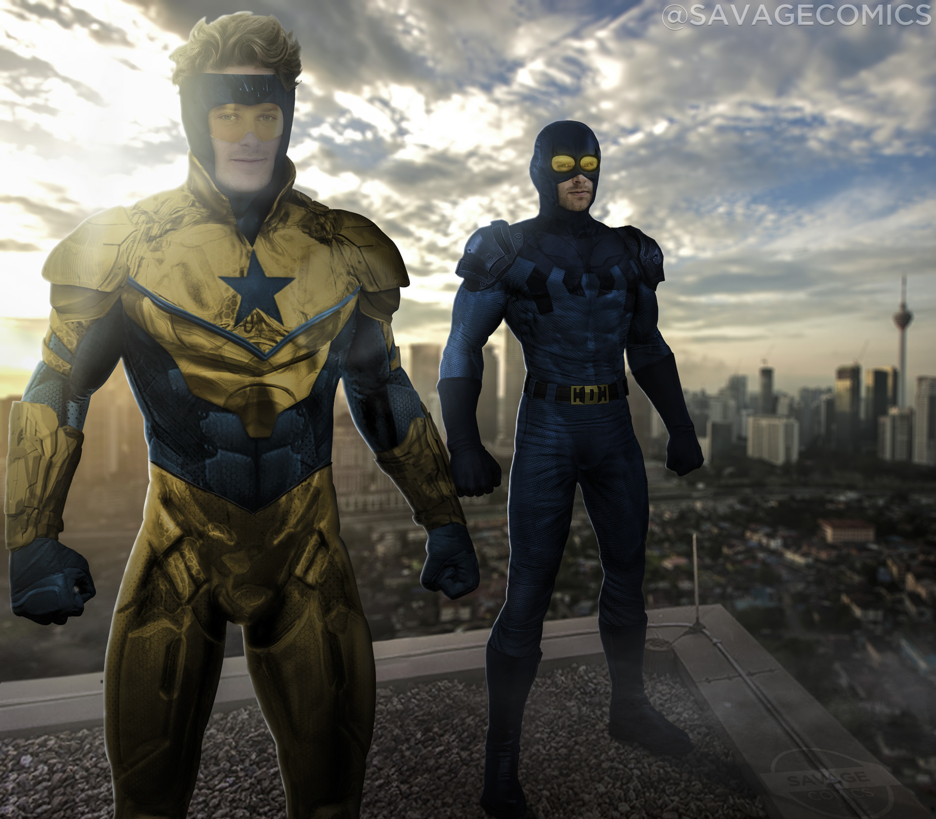 Artstation Dceu Booster Gold And Blue Beetle Savage Comics
