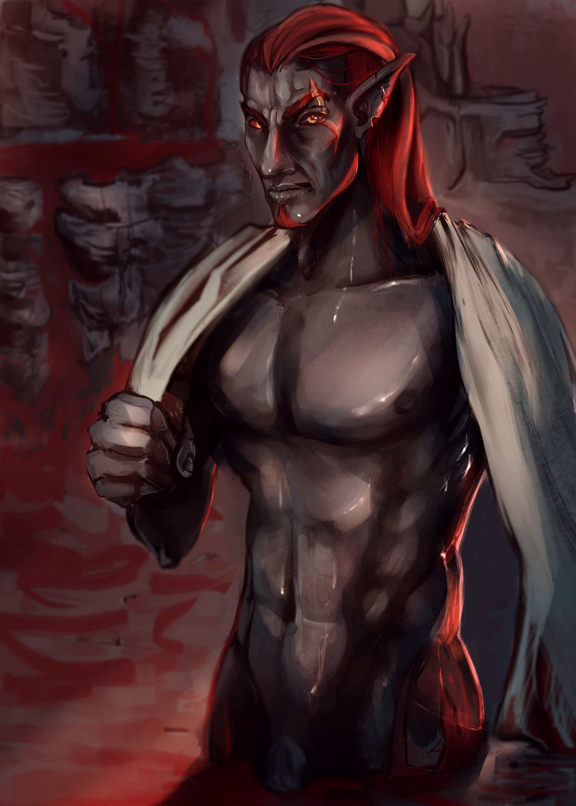 Artstation The Dark Elf Dunmer Svetlana Kiseleva The dunmer are stalwart defenders of the ebonheart pact.