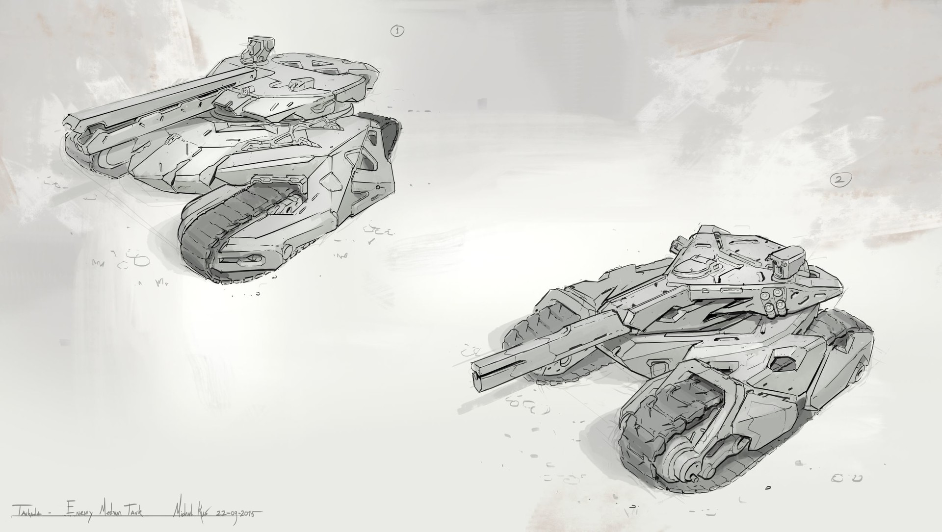 Michal Kus - Sci Fi MBT - Enemy´s Tank Design