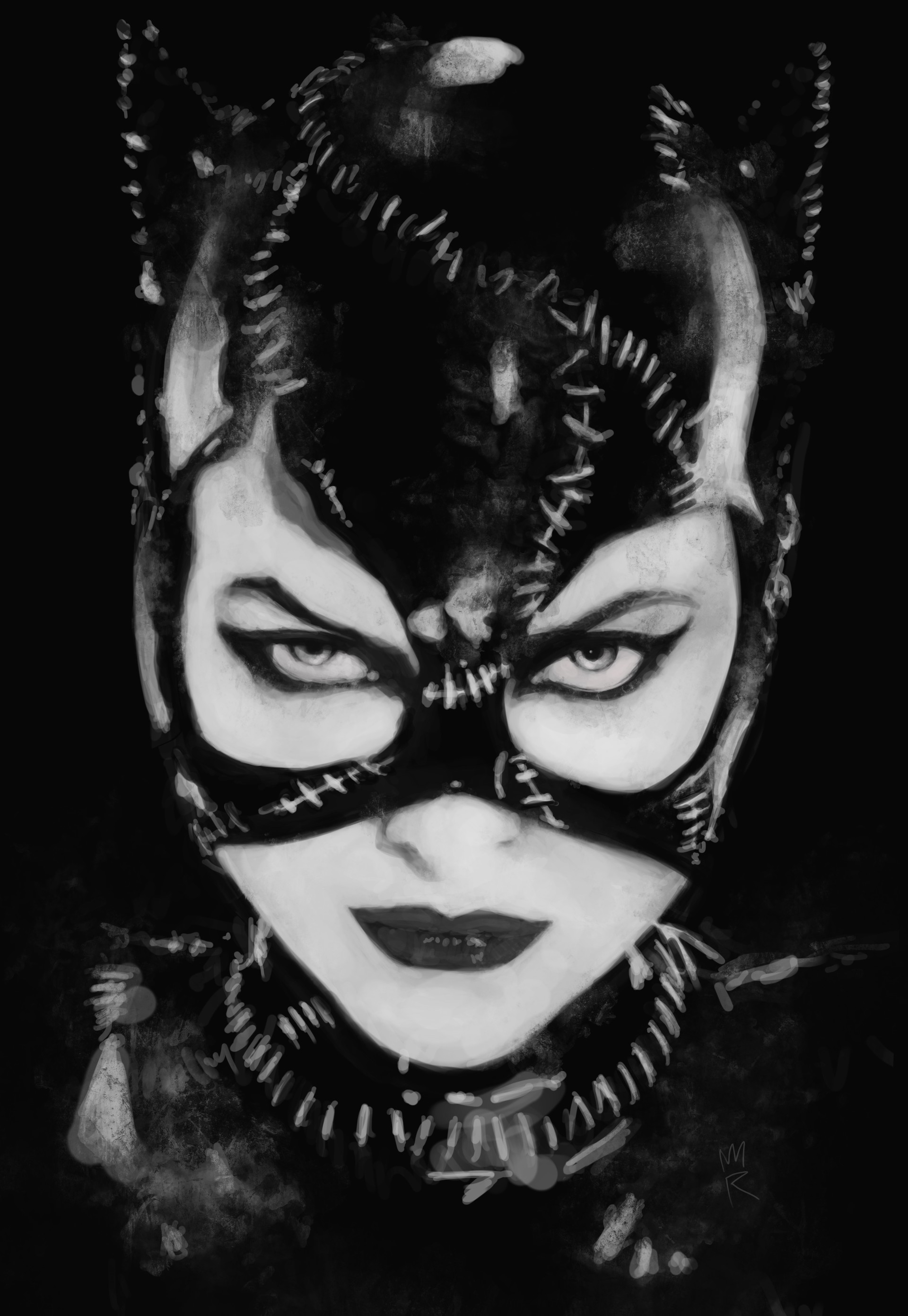 Artstation Batman Returns 1992 Cat Woman M Pfeiffer Marcos Raya Delgado