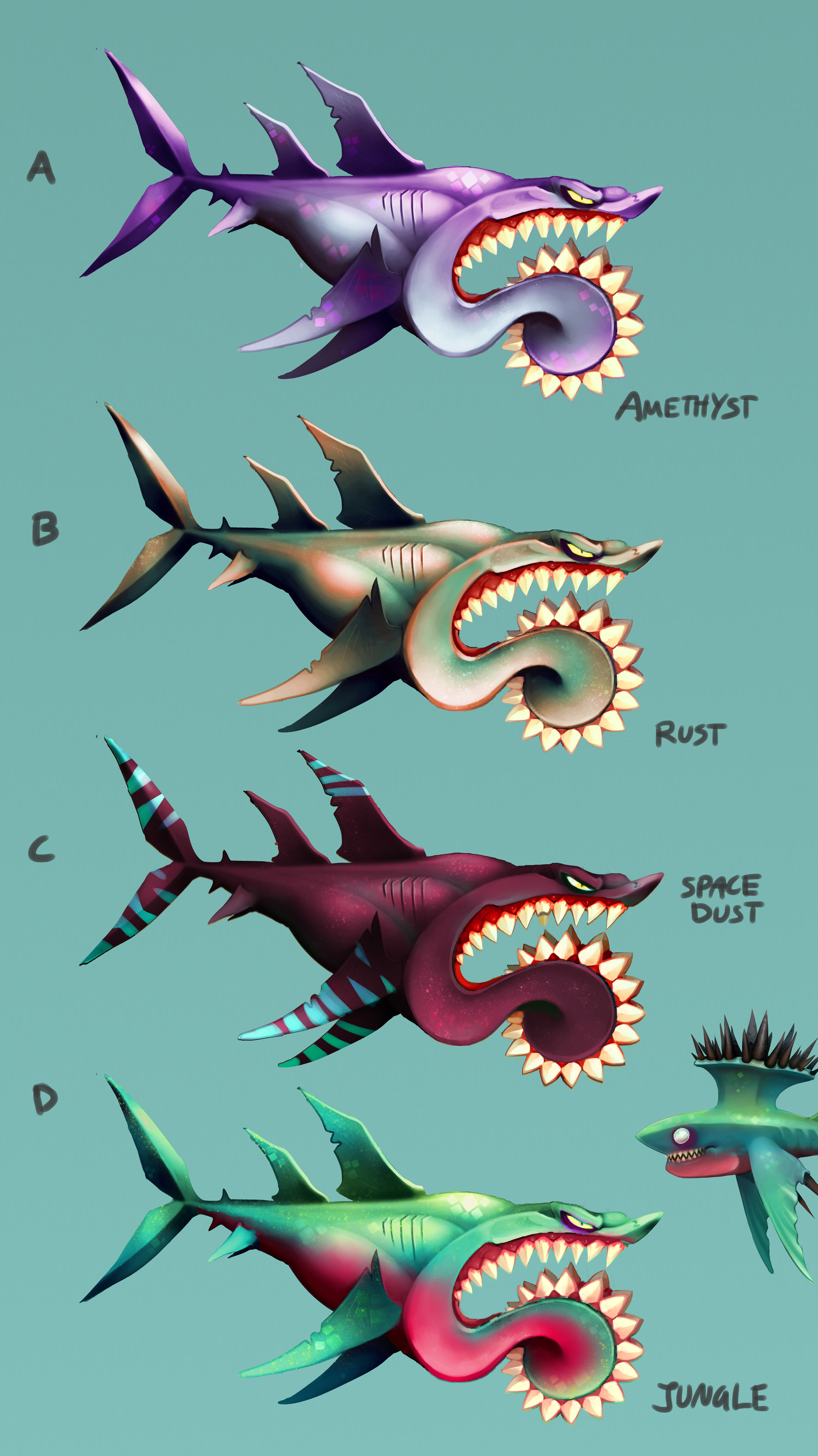 Johanna Cranston - Hungry Shark World Concept Art - Prehistoric Sharks 