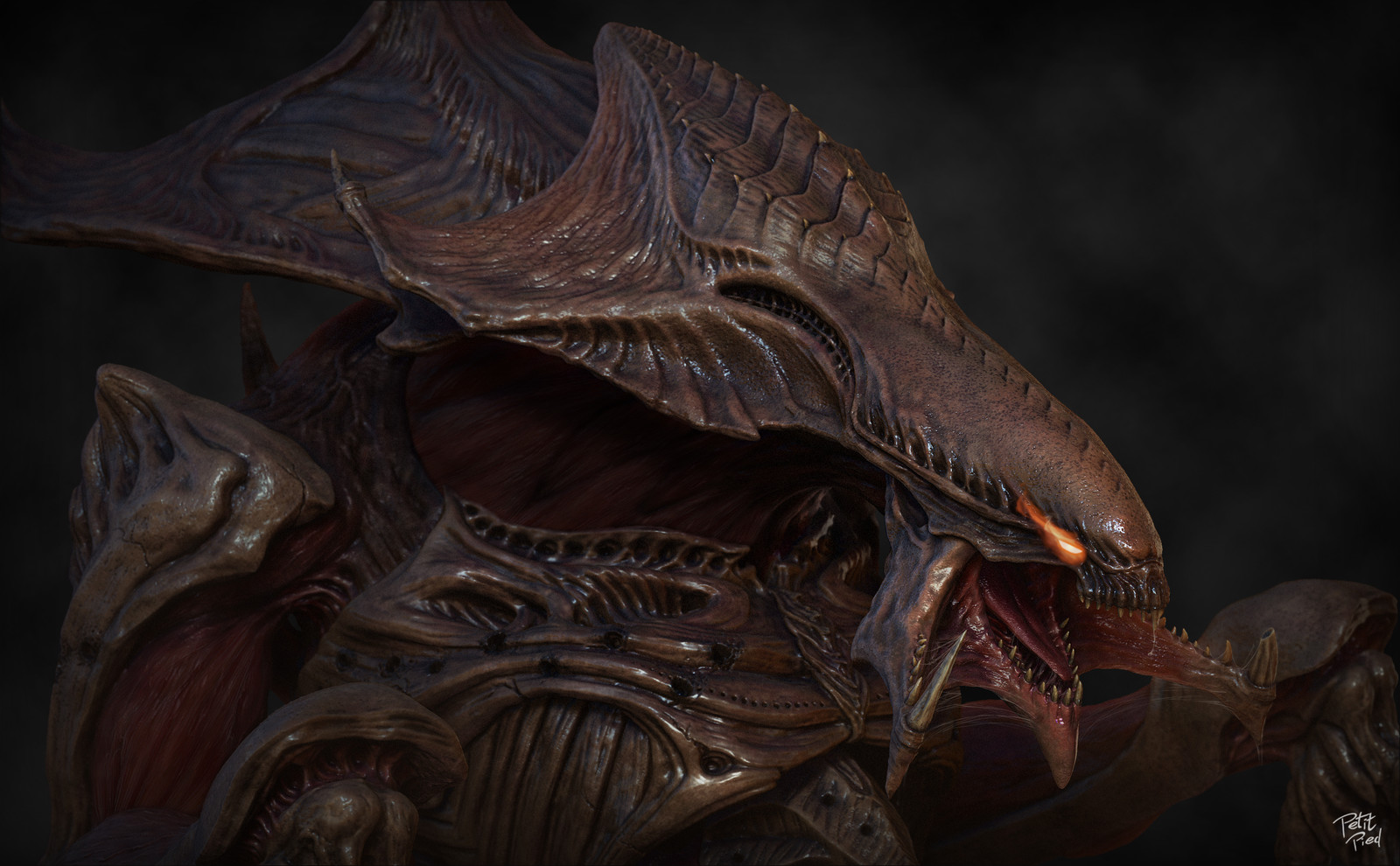 Hydralisk sculpt &amp; render made in Zbrush and Photoshop