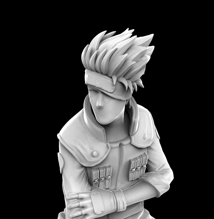 Naruto Kakashi sensei (black) - @brentthecreator gallery - Digital Art,  People & Figures, Animation, Anime, & Comics, Anime - ArtPal