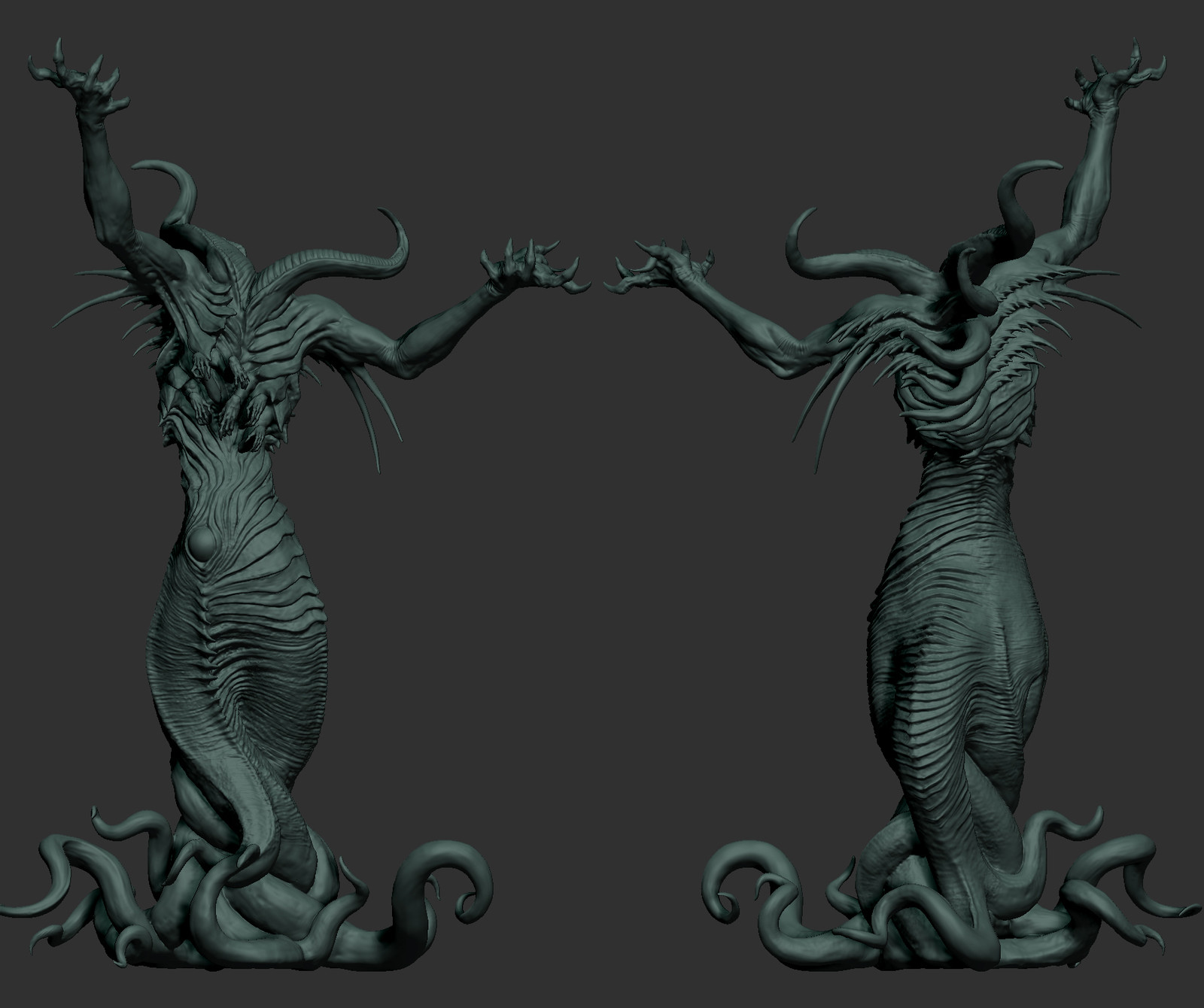 Late dynamesh model. After this retopology and polishing