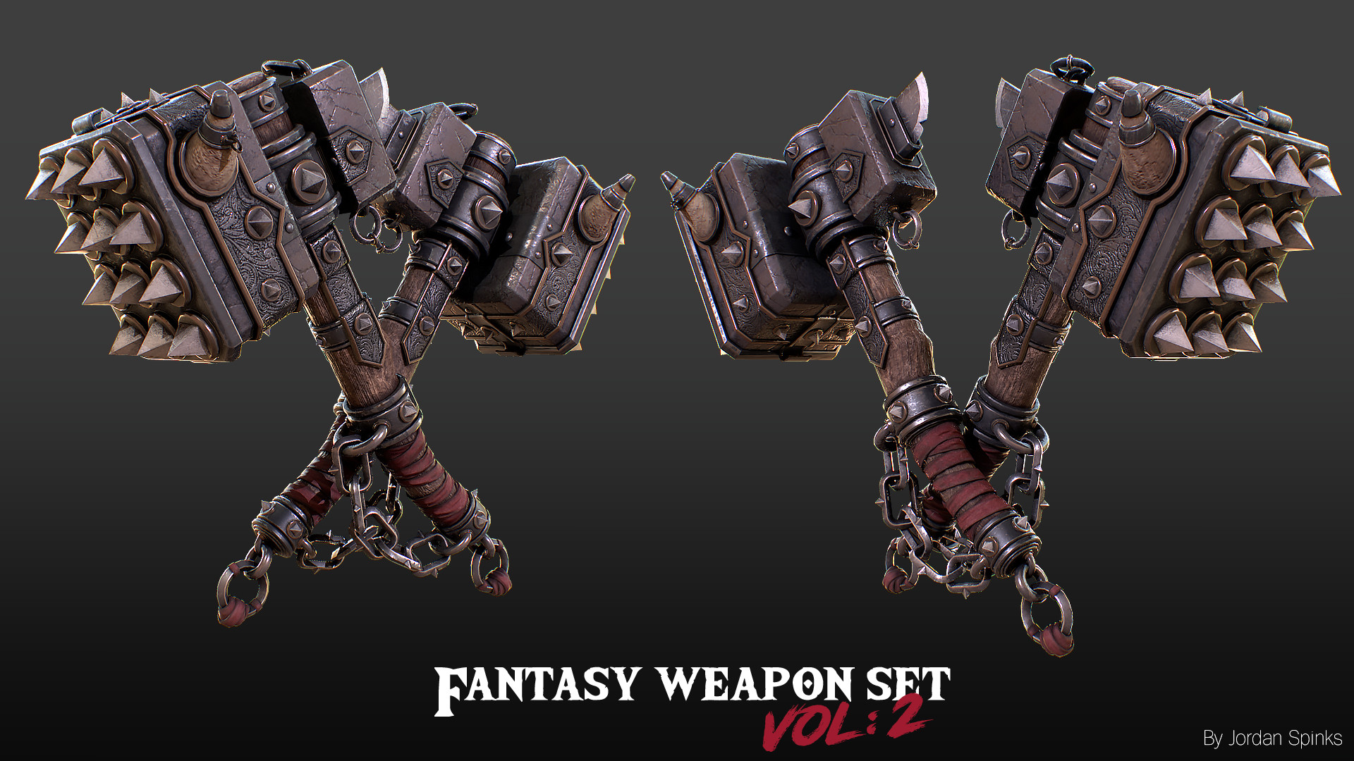 Artstation Fantasy Weapon Set Volume 2 Barbarian S Hammer