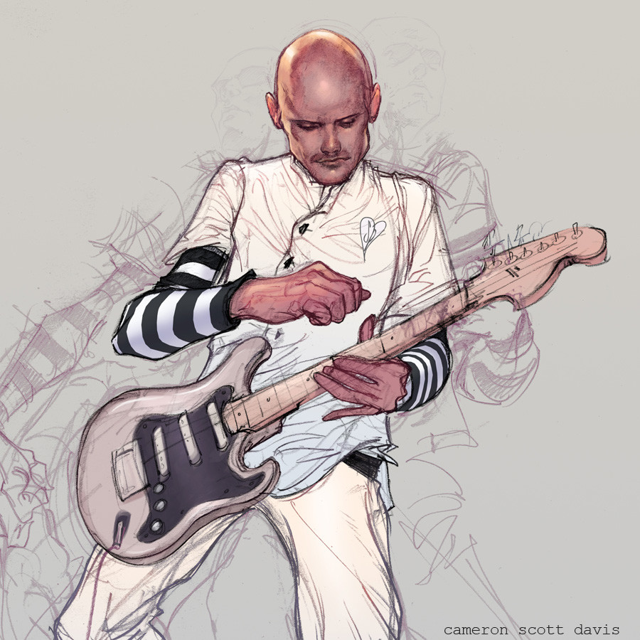 Billy Corgan concept art for Guitar Hero