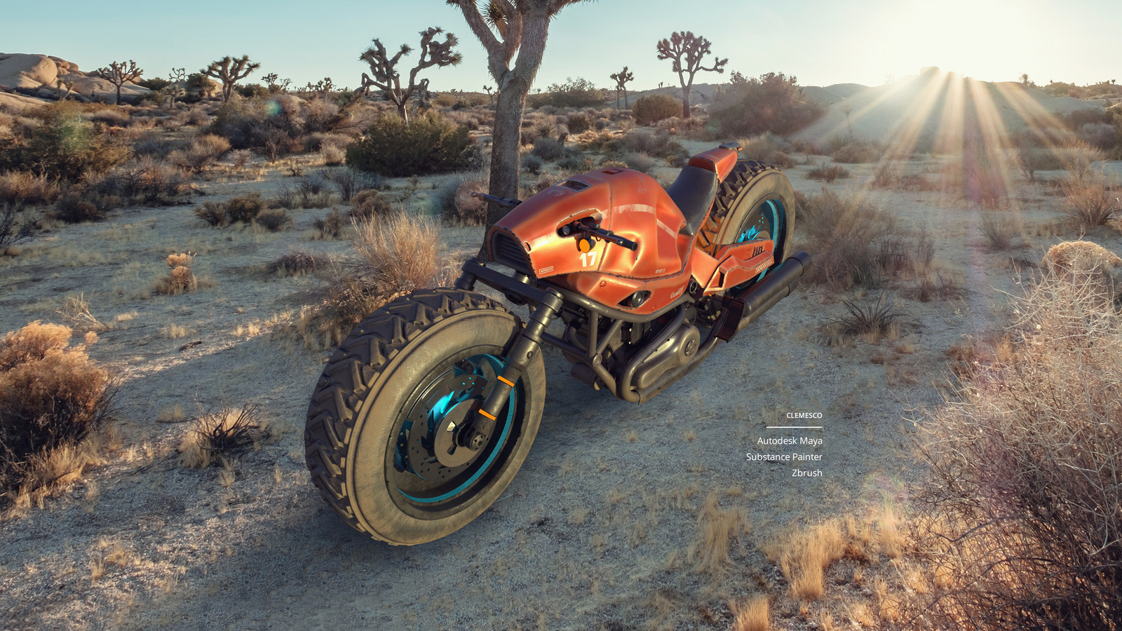 concept post apocalyptic motorbike