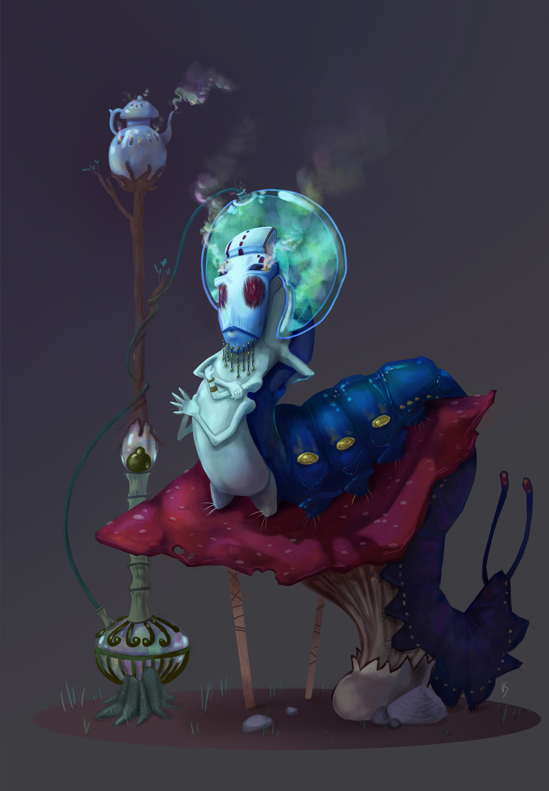 Artstation The Alice In Wonderland Caterpillar Virginie Salina