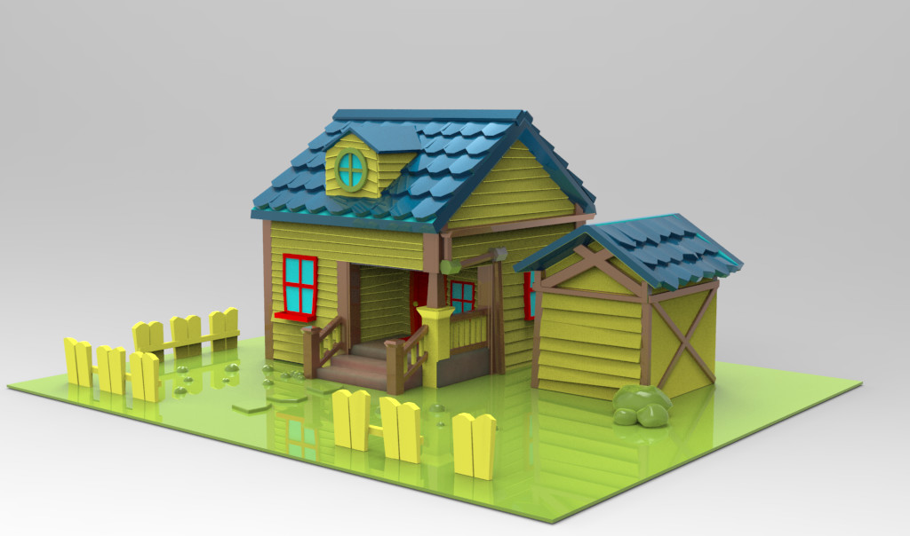 ArtStation - 3D House Cartoon, Inpiration from Animation Movie