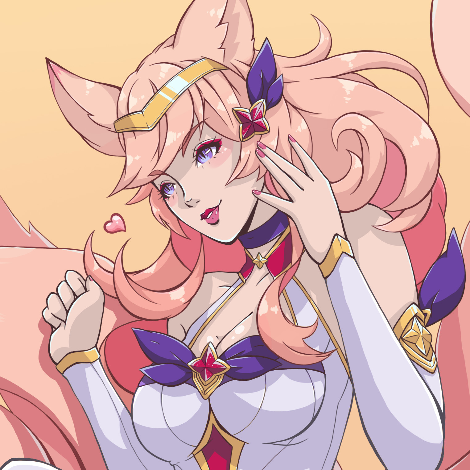 Artstation Star Guardian Ahri Fanart Zephoriaart Neeko, starguardian, star guardian, league of legends, chibi, ahri, fanart, cute, kawaii. star guardian ahri fanart zephoriaart