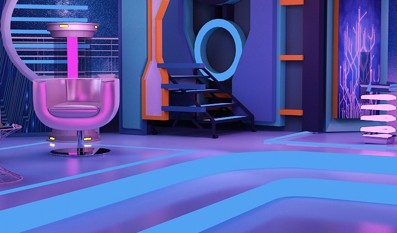 Rokaya Saeed - T.V Studio Set Design.
