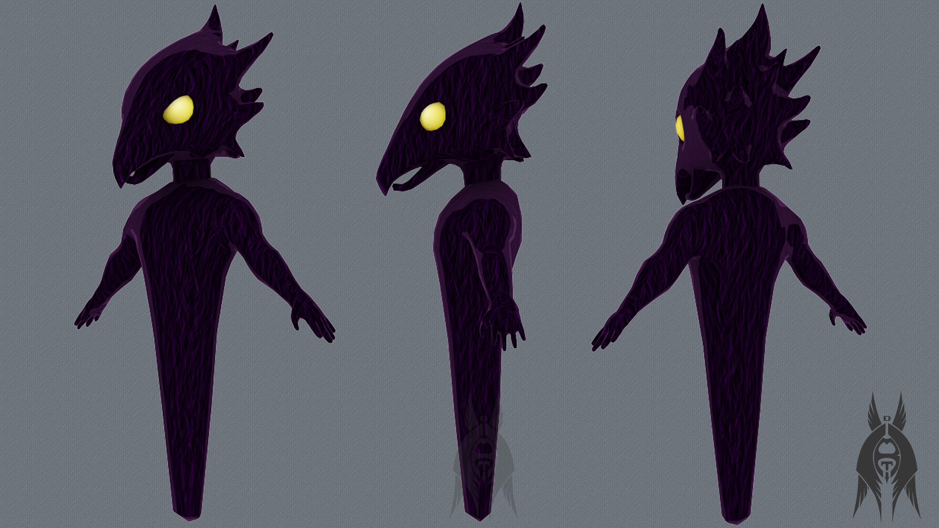 Artstation Tokoyami Fumikage 3d Chibi Fan Art Richie Purbo