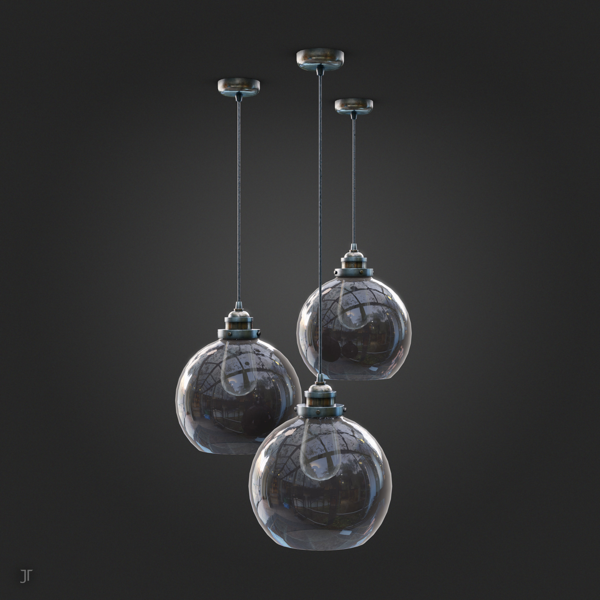 Artstation Glass Ceiling Lamp Jakub Trusiewicz
