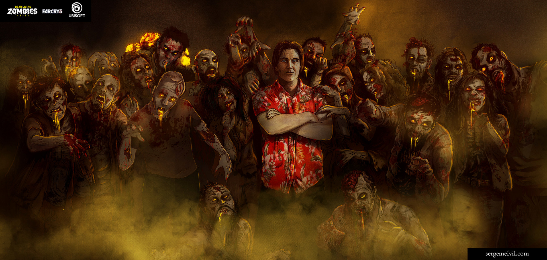 Artstation Posters For Level Selection Start Screen Dead Living Zombies Far Cry 5 Serge Melvil Meirinho