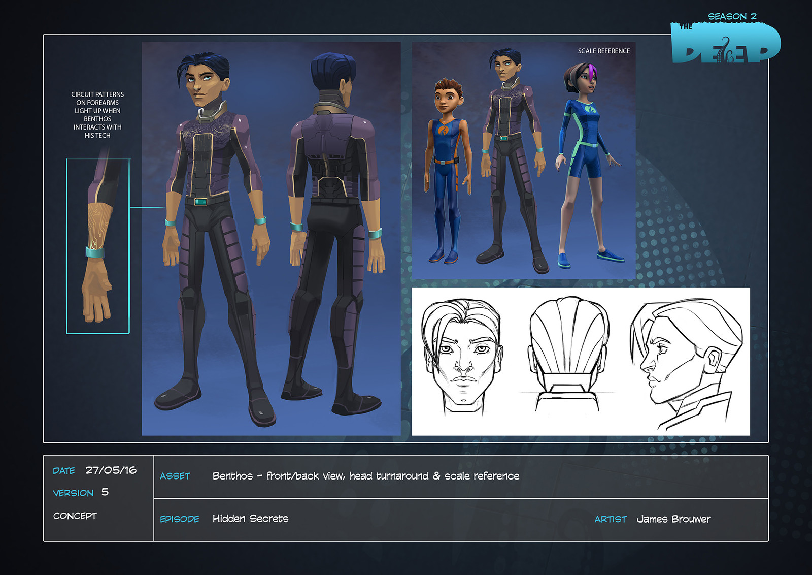 Final character design for Season 2 villain Alpheus Benthos.