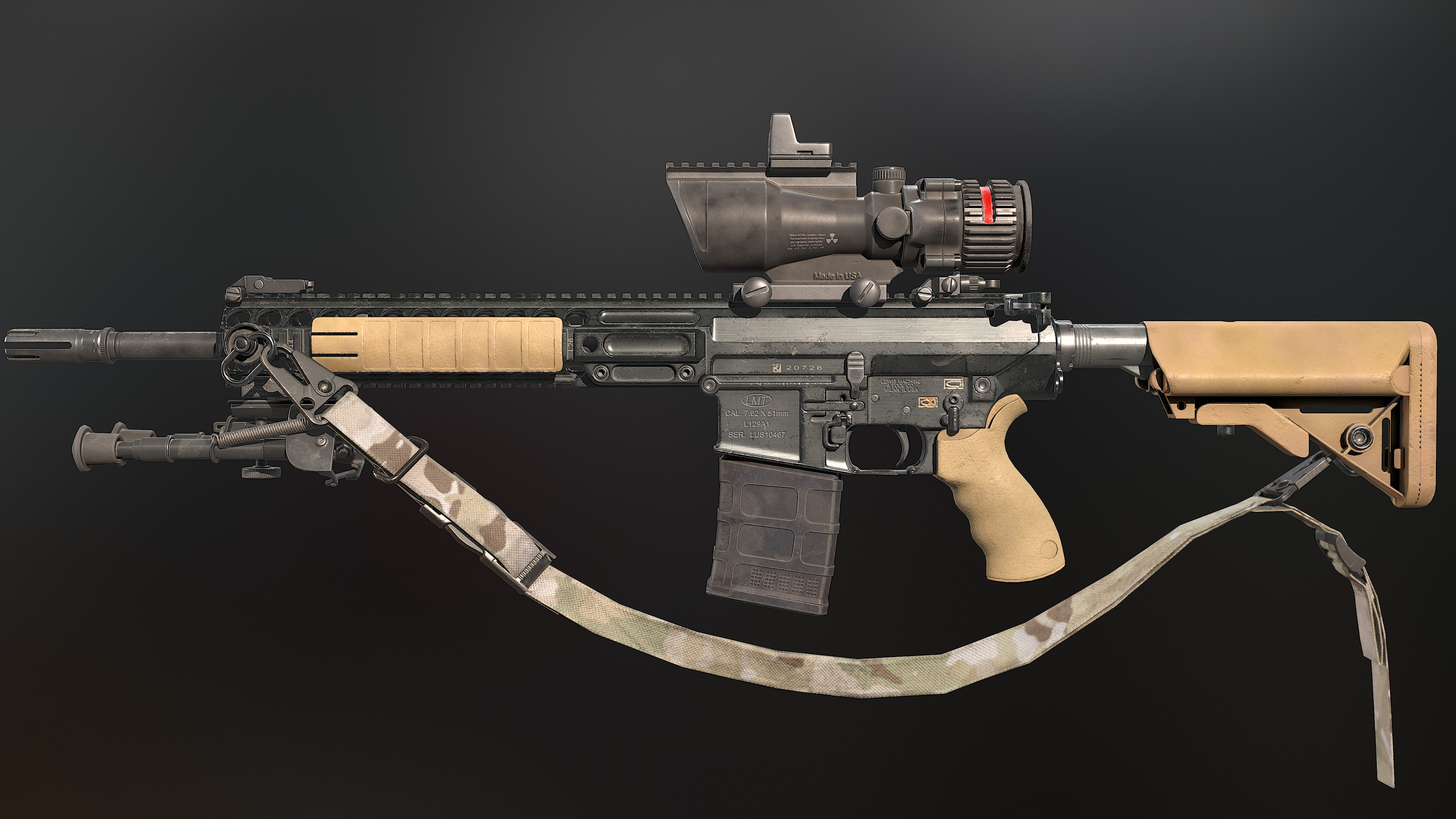 Artstation L129a1 Sharpshooter Rifle Christopher Mcwilliam